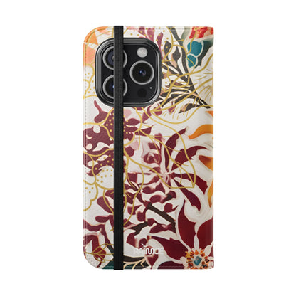 Auburn Floral - Funda abatible para iPhone