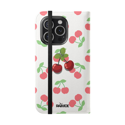 Funda con tapa para iPhone Red Cherry