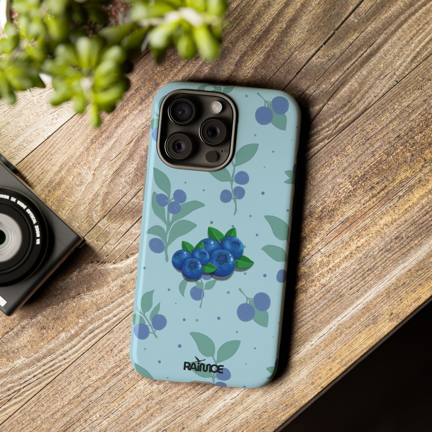 ブルーベリーバースト - iPhone タフケース (光沢)