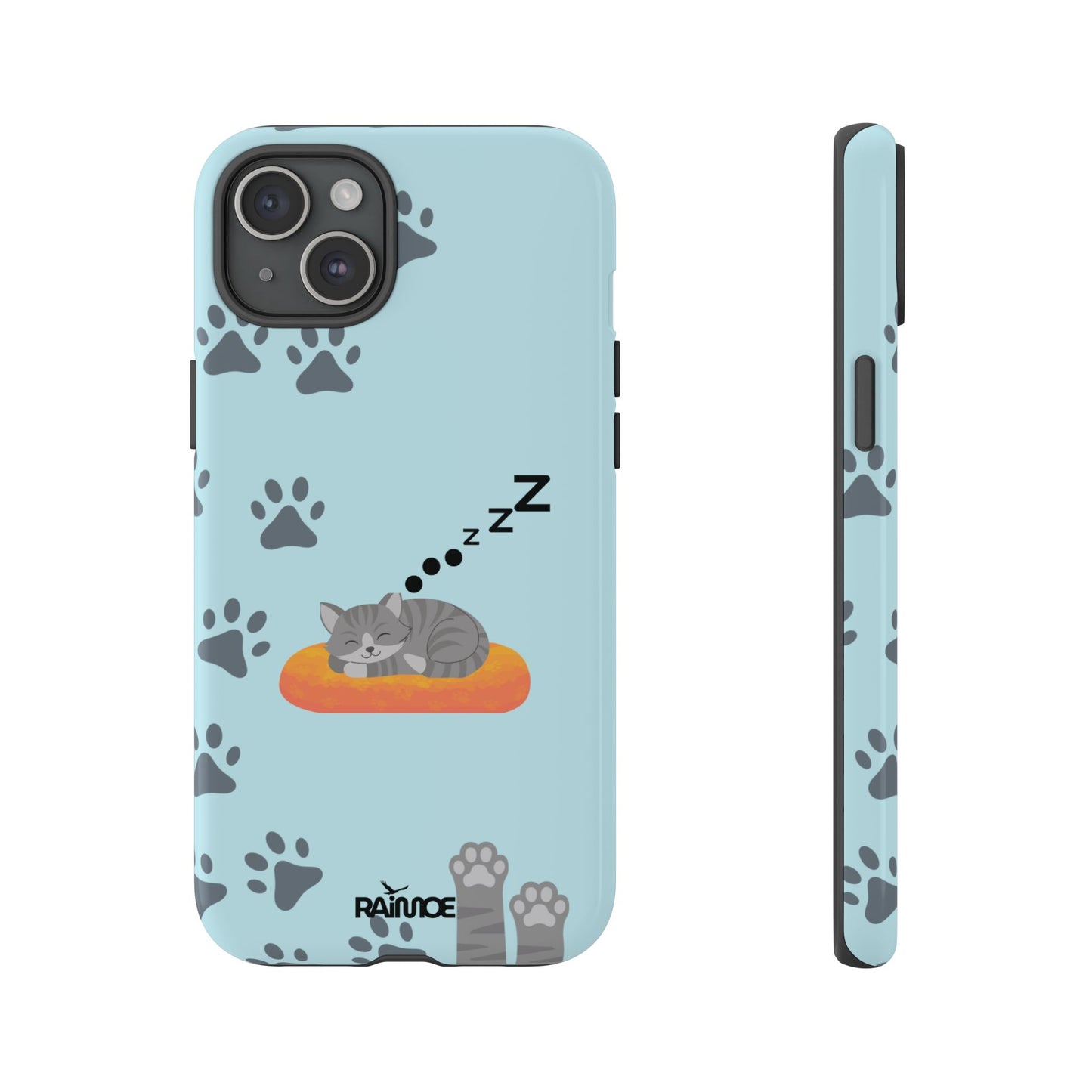 Snoozy Kitty - Funda resistente para iPhone (brillante)