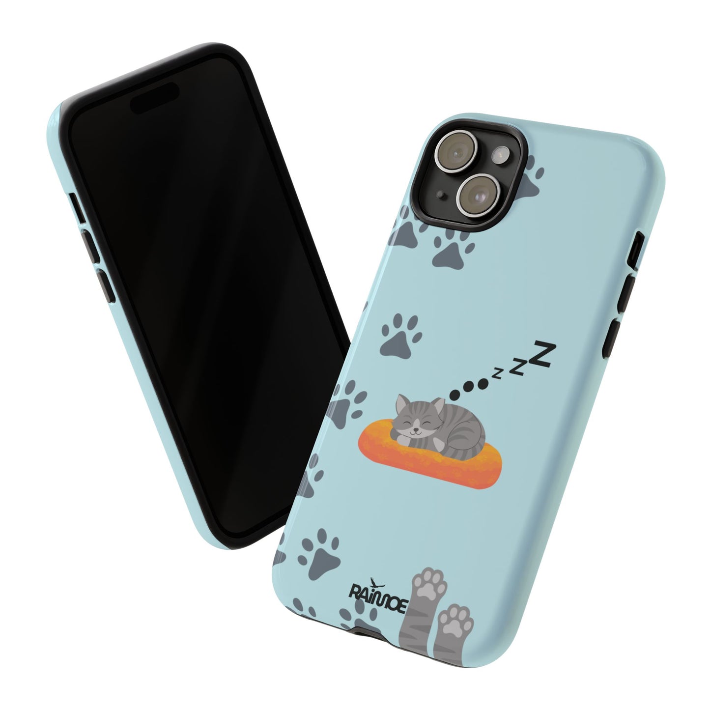 Snoozy Kitty - Funda resistente para iPhone (brillante)