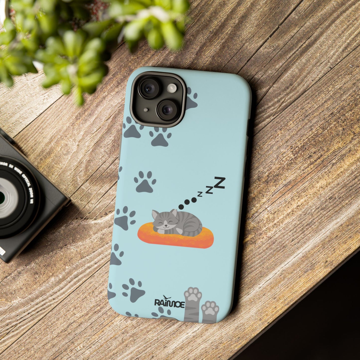 Snoozy Kitty - Funda resistente para iPhone (mate)