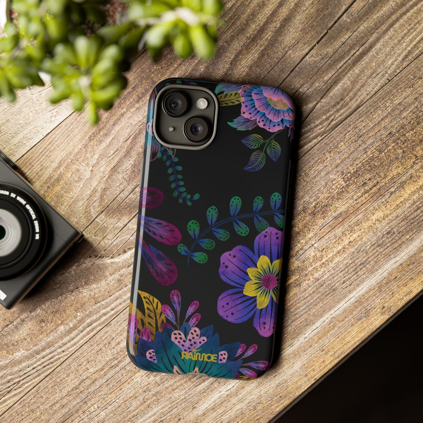Funda resistente para iPhone (brillante) Purple Lumina