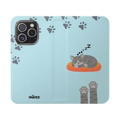 Snoozy Kitty - Funda con tapa para iPhone