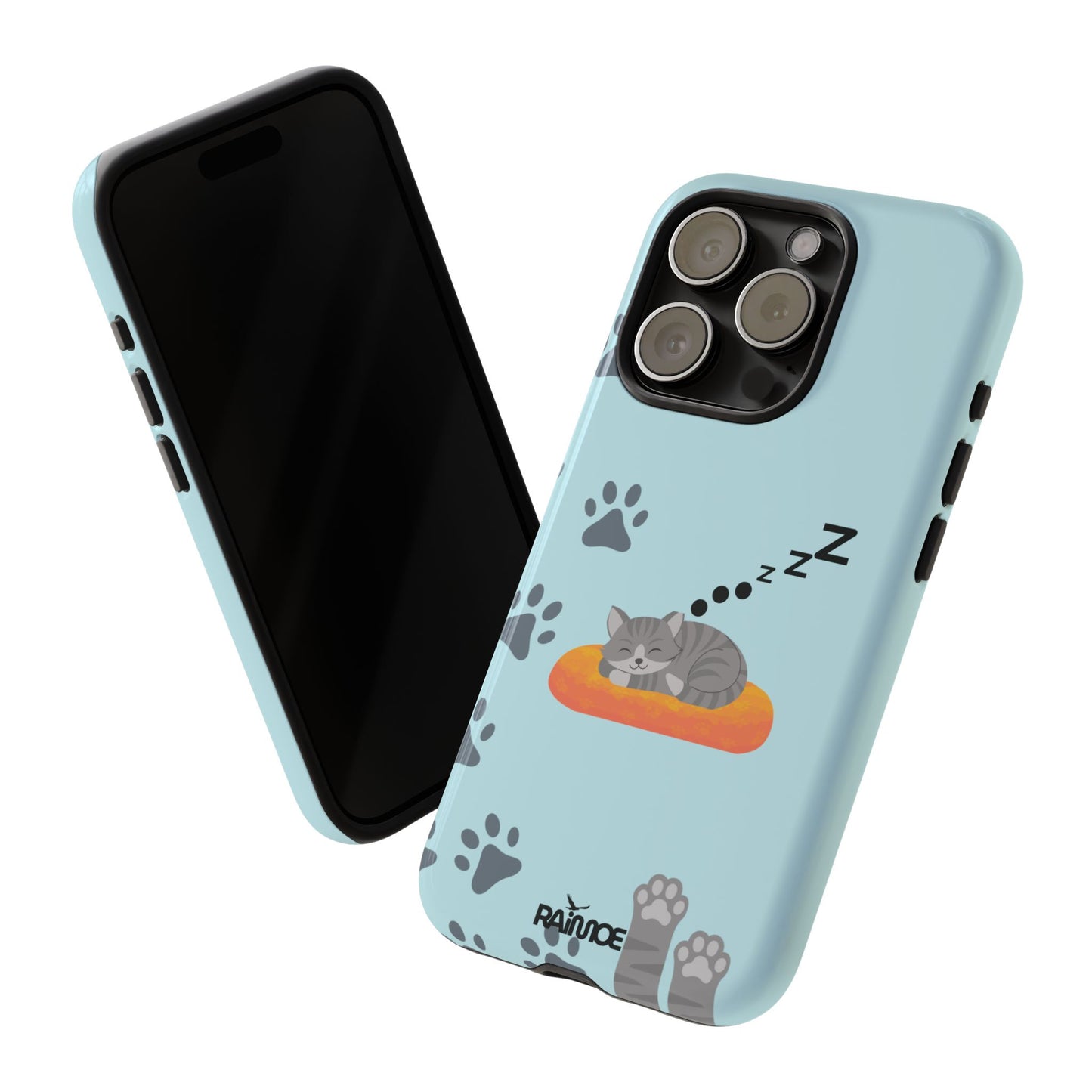 Snoozy Kitty - Funda resistente para iPhone (brillante)