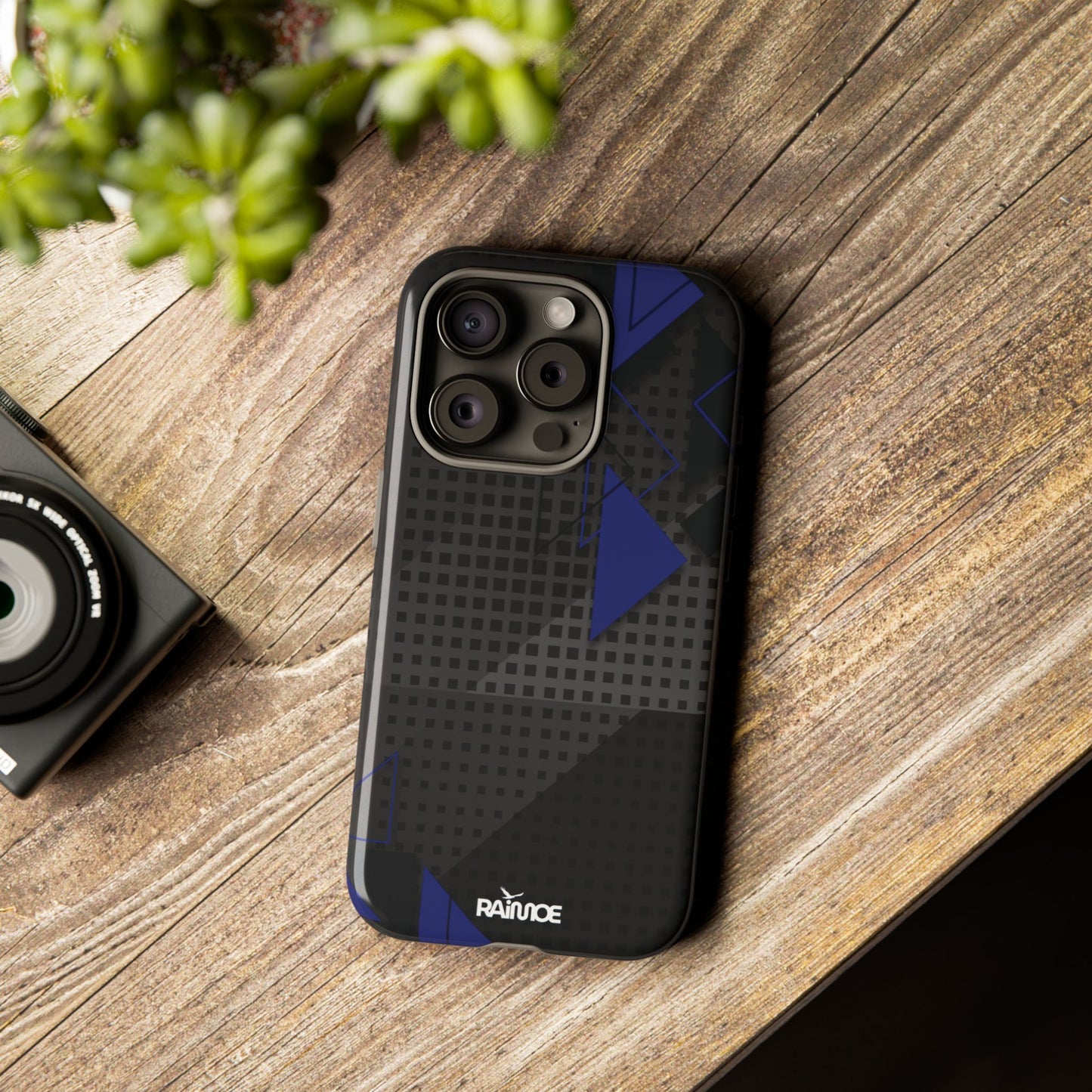 Funda resistente para iPhone (brillante) con diseño de triángulos