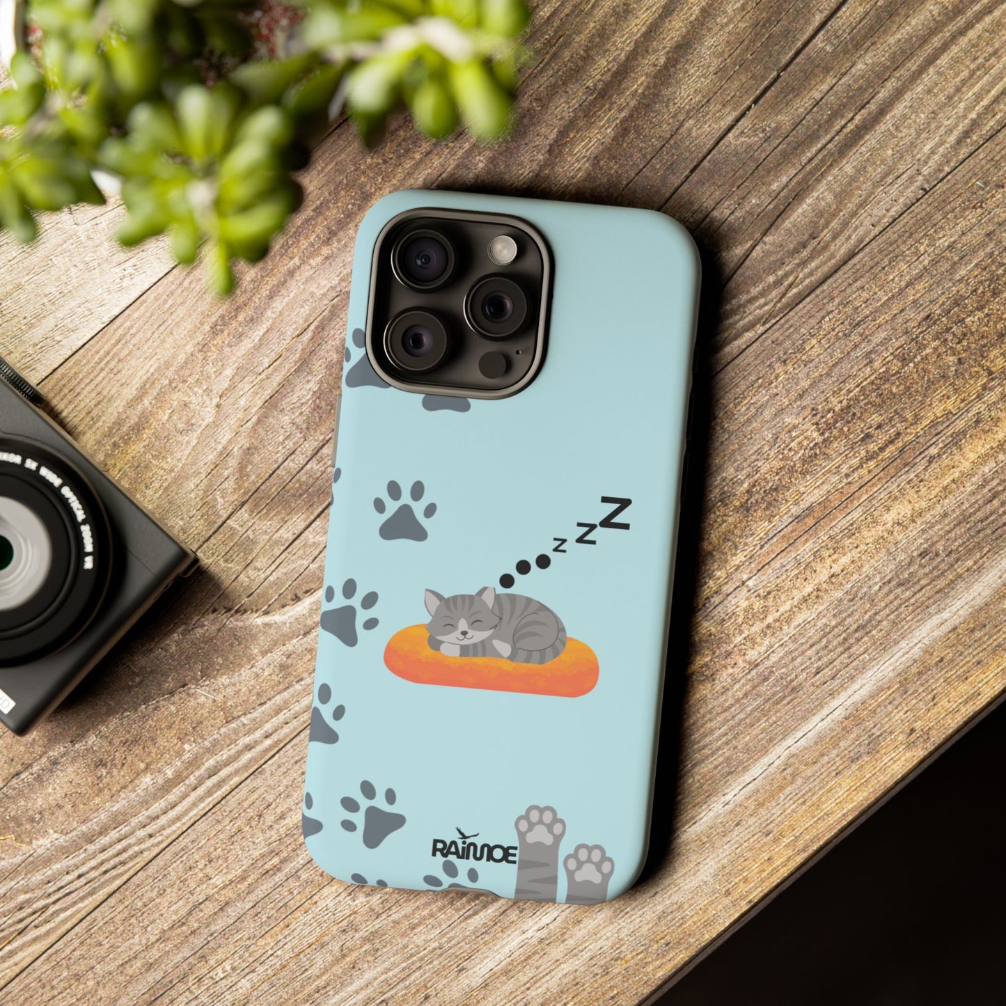 Snoozy Kitty - Funda resistente para iPhone (mate)