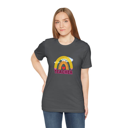 Rainbow Pencil Teacher Graphic T- Shirt