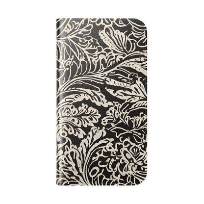 Funda con tapa para iPhone con diseño de hoja