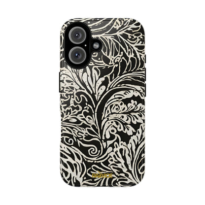 Funda resistente para iPhone (brillante) con diseño de hoja de arce