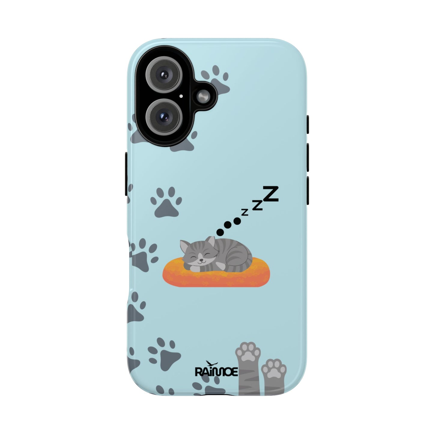 Snoozy Kitty - Funda resistente para iPhone (brillante)