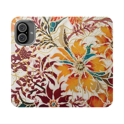 Auburn Floral - Funda abatible para iPhone