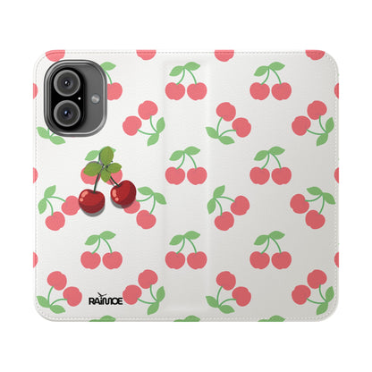 Funda con tapa para iPhone Red Cherry