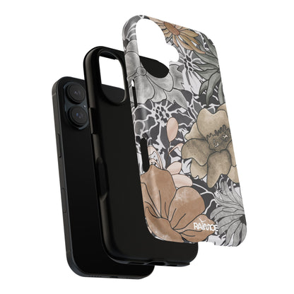 Funda rígida para iPhone (mate) con diseño floral rústico