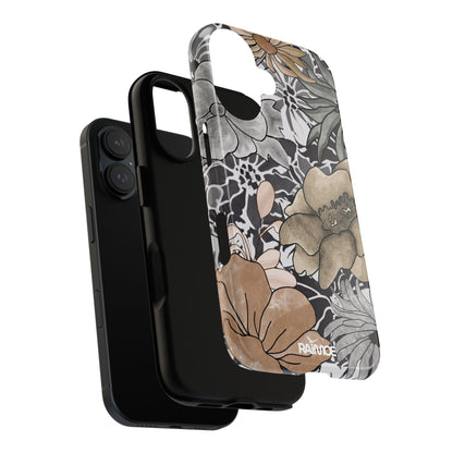 ラスティックフローラル - iPhone タフケース (光沢)