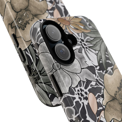 ラスティックフローラル - iPhone タフケース (光沢)