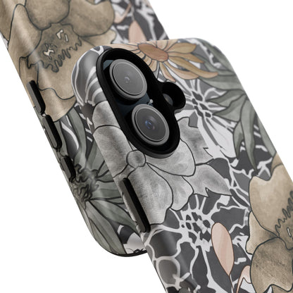 Funda rígida para iPhone (mate) con diseño floral rústico