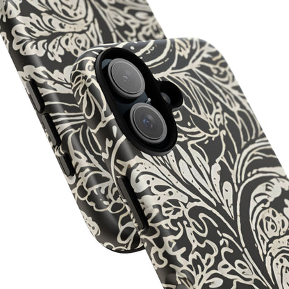 Funda resistente para iPhone (mate) con diseño de hoja de trazo