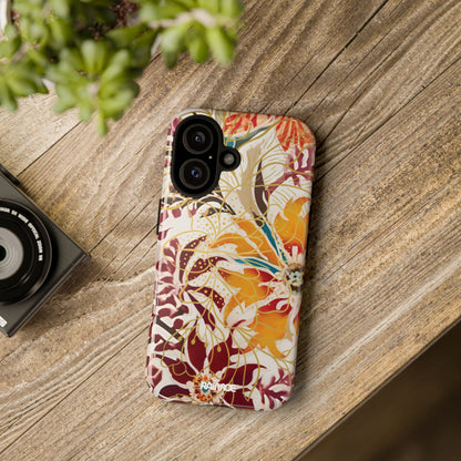 Auburn Floral - Funda resistente para iPhone (brillante)