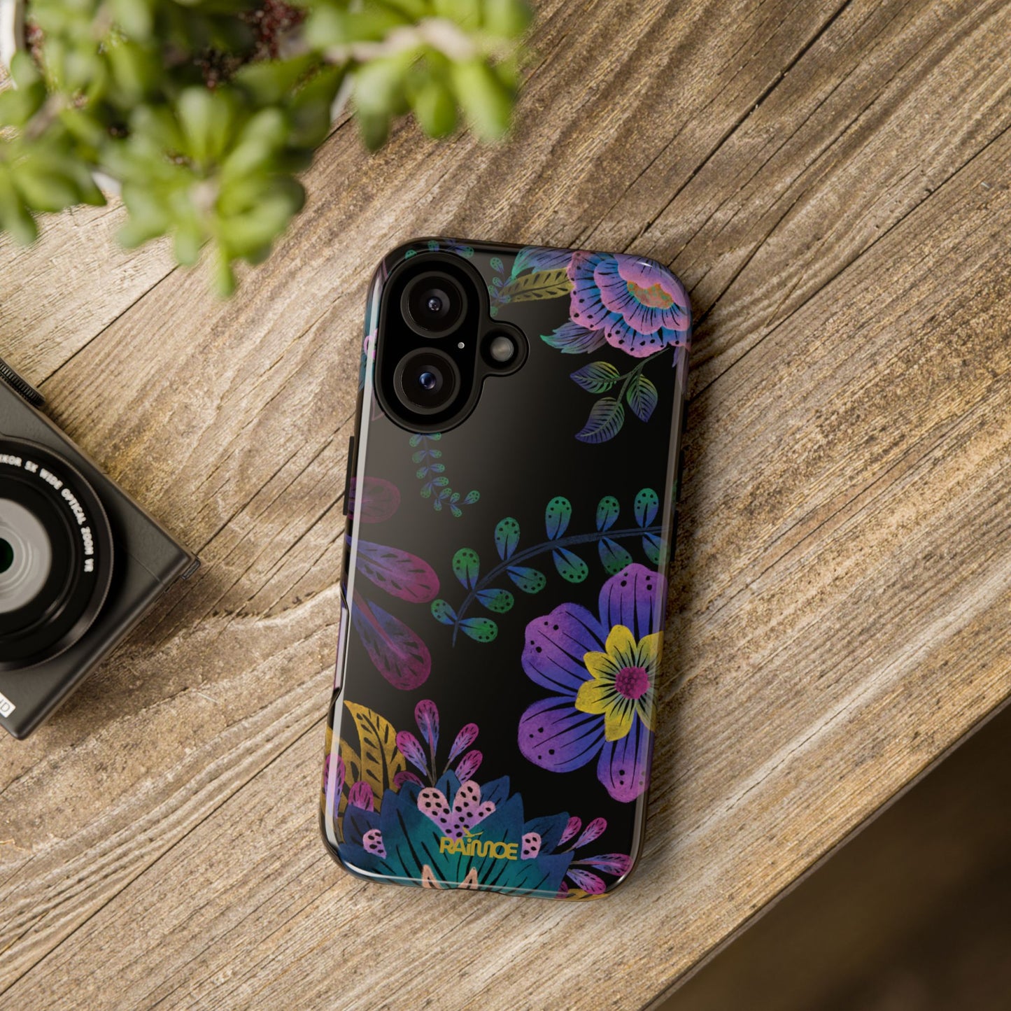 Funda resistente para iPhone (brillante) Purple Lumina