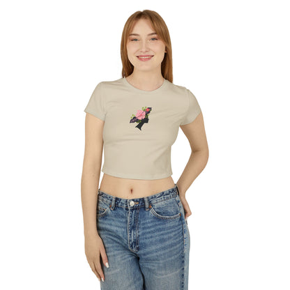 Batik Floral Woman Silhouette T-Shirt