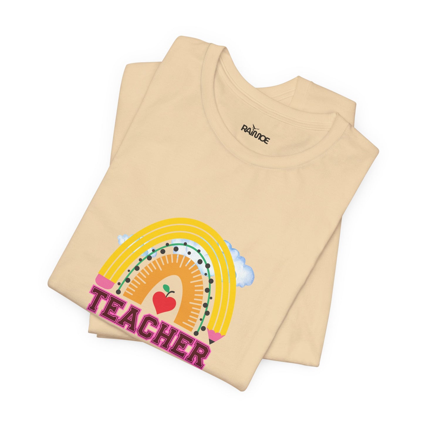 Rainbow Pencil Teacher Graphic T- Shirt