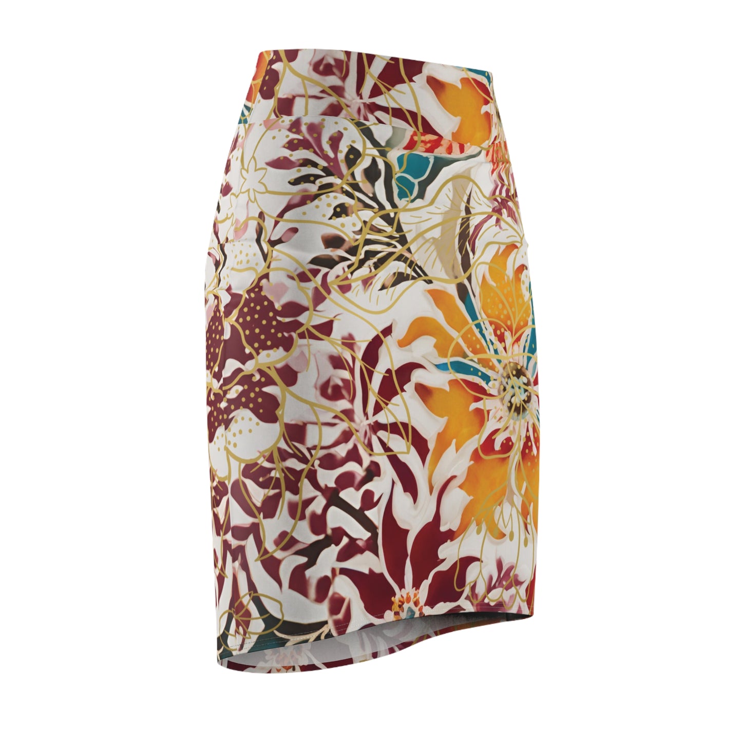 Auburn Floral Women's Pencil Skirt
