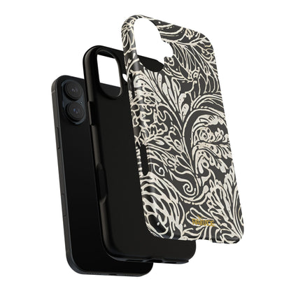 Funda resistente para iPhone (mate) con diseño de hoja de trazo