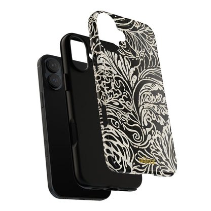 Funda resistente para iPhone (brillante) con diseño de hoja de arce