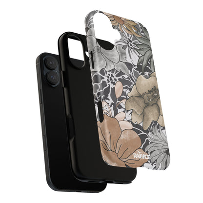Funda rígida para iPhone (mate) con diseño floral rústico