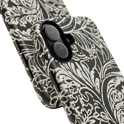 Funda resistente para iPhone (mate) con diseño de hoja de trazo