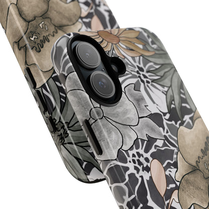ラスティックフローラル - iPhone タフケース (光沢)