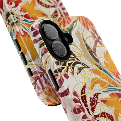 Auburn Floral - Funda resistente para iPhone (brillante)