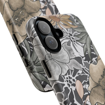 Funda rígida para iPhone (mate) con diseño floral rústico