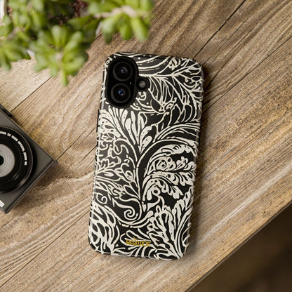 Funda resistente para iPhone (brillante) con diseño de hoja de arce
