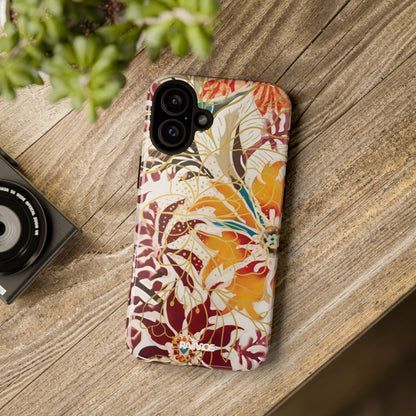 Auburn Floral - Funda resistente para iPhone (brillante)