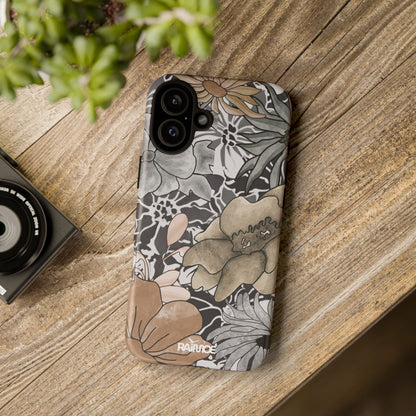 Funda rígida para iPhone (mate) con diseño floral rústico