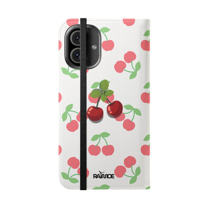 Funda con tapa para iPhone Red Cherry