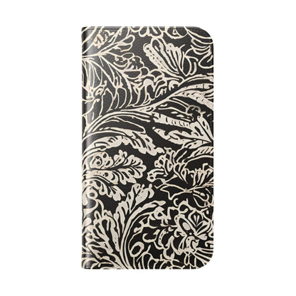 Funda con tapa para iPhone con diseño de hoja