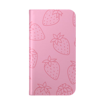 Fresa jugosa - Funda abatible para iPhone