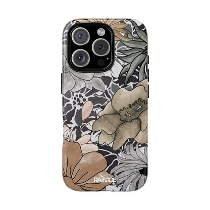 ラスティックフローラル - iPhone タフケース (光沢)