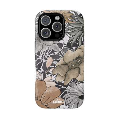 Funda rígida para iPhone (mate) con diseño floral rústico