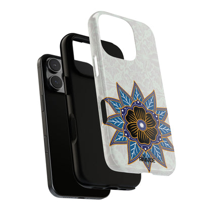 Funda resistente para iPhone (brillante) Blue Bloom