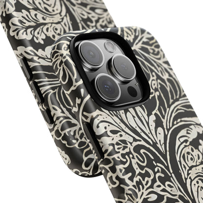 Funda resistente para iPhone (mate) con diseño de hoja de trazo