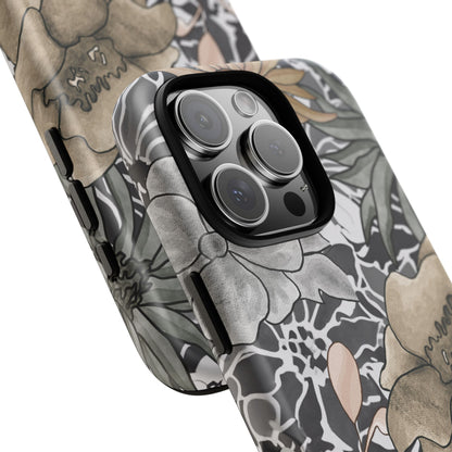 Funda rígida para iPhone (mate) con diseño floral rústico