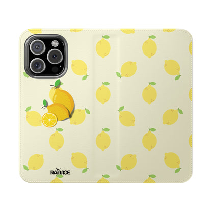 Funda con tapa para iPhone "Locura de limón"