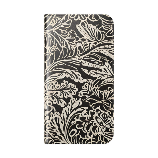 Funda con tapa para iPhone con diseño de hoja