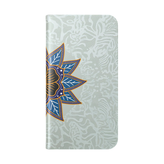 Blue Bloom - Funda con tapa para iPhone