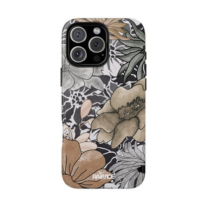 ラスティックフローラル - iPhone タフケース (光沢)