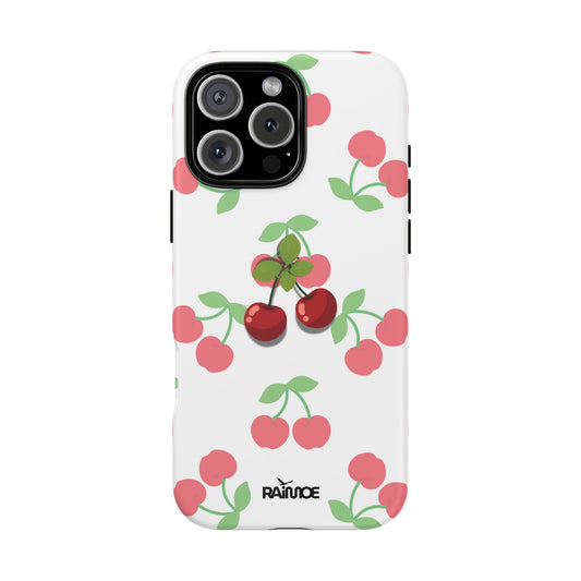 Funda resistente para iPhone (mate) Red Cherry